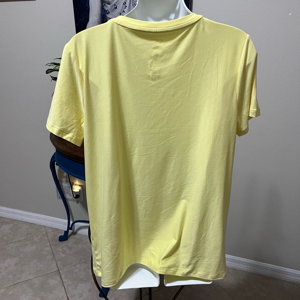 NWT Sonoma Sleepwear Yellow Soft T-Shirt Top - M - Picture 3 of 6